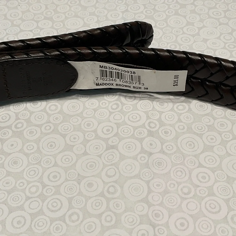 Braided Leather Belt - Brown - Picture 3 of 7